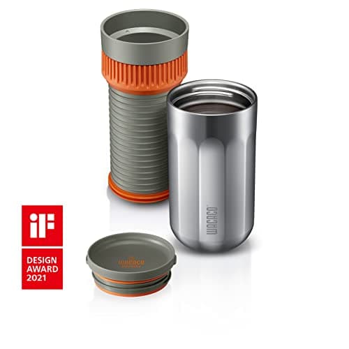 WACACO Pipamoka Portable Coffee Maker, Coffee brewer, All-in-one Vacuum Pressured，Insulated Travel Mug, Hand Powered and Filter Pressure Brewer, Stainless Steel Thermo Cup, 10 fl oz