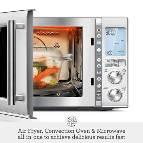 Breville BMO870BSS Combi Wave 3-in-1 Microwave, Air Fryer and Convection Oven, Brushed Stainless Steel