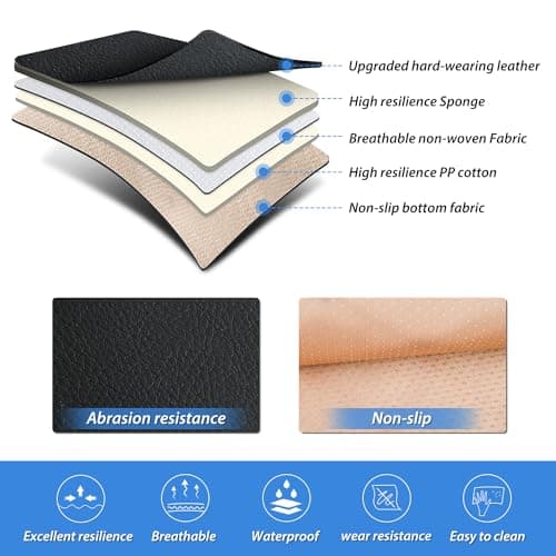 Nilight Car Seat Covers Custom Fit 2009-2024 F150 and 2017-2024 F250 F350 F450 Waterproof Wear-Resistant Leather Anti Slip Cushion Set (2PCS Front Seats Cover)