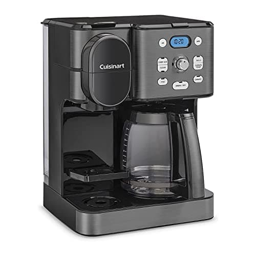 Cuisinart Coffee Maker, 12-Cup Glass Carafe, Automatic Hot & Iced Coffee Maker, Single Server Brewer, Black Stainless Steel, SS-16BKS