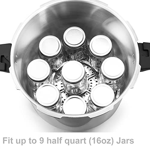Barton 23 Quart Pressure Cooker, Pressure Canner, Gauge, Canner Rack Included Quick Relief Valve Locking Lid Canning Pot Fast Cooking Pot, (23QT)