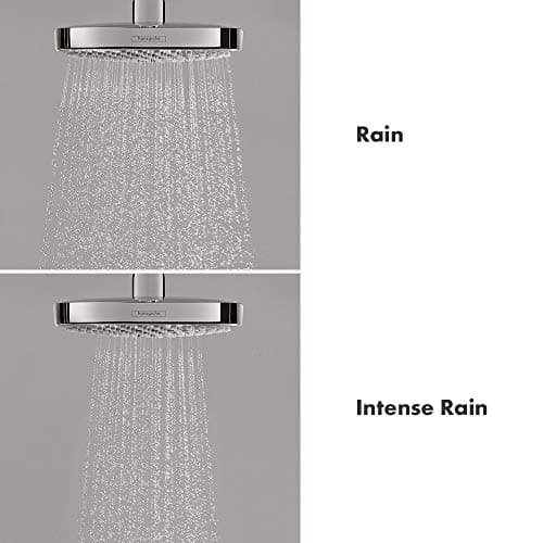 hansgrohe Croma Select S 7-inch Water Saving Low Flow Showerhead Modern 2-Spray Rain, IntenseRain with QuickClean in Chrome, 04388000