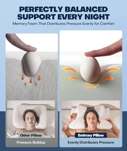 Sleep Doctor Approved Cervical Neck Pillow for Sleeping, Ergonomic Contour Side Sleeper Pillows for Adults, Cooling Orthopedic Pillow for Pain Relief Support, Memory Foam Pillows Back Stomach Sleepers