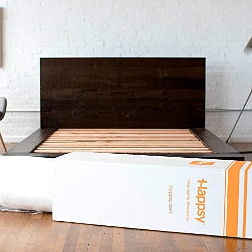 Happsy Organic Hybrid Mattress - Natural Latex Mattress with Encased Coil Layers - Medium Firm, Pressure Relieving - Bed-in-a-Box - King
