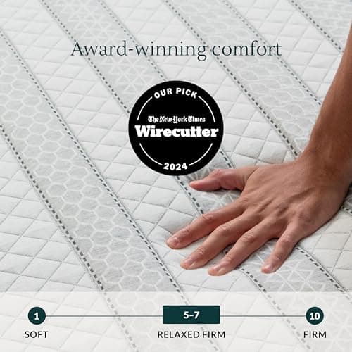 Leesa Sapira Hybrid 11" Mattress, Queen Size, Premium Cooling Foam and Pocket Spring/CertiPUR-US Certified / 100-Night Trial,White and Gray