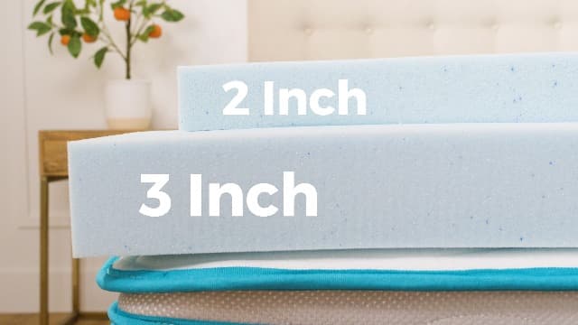 LINENSPA Memory Foam Mattress Topper - 3 Inch Gel Infused Memory Foam - Plush Feel - Cooling and Pressure Relieving - CertiPUR Certified - Dorm Room Essentials - Queen Size