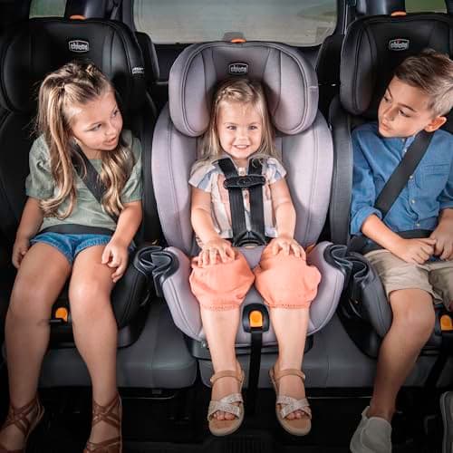 Chicco Chicco OneFit™ LX ClearTex® All-in-One Car Seat with LeverLock® Installation, Slim Design, Convertible Car Seat, Seat for Infants and Children 5-100 lbs | Smoke/Grey