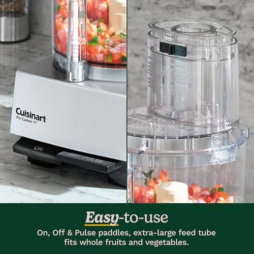 Cuisinart Food Processor, Pro Custom 11 Cup, Brushed Chrome, DLC-8SBCYP1