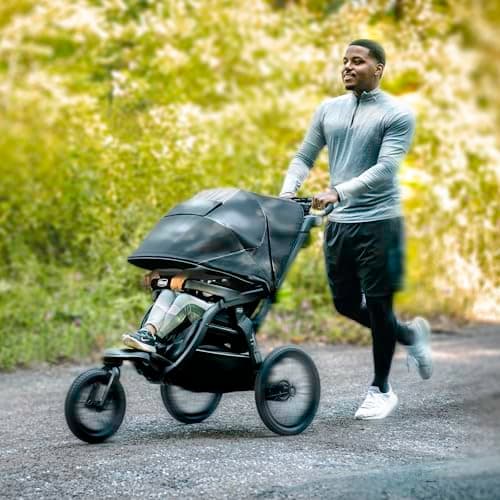 Chicco TRE® Jogging Stroller, All-Terrain Stroller, Compatible with Chicco Infant Car Seats (not Included), Baby Travel Gear | Galaxy/Black