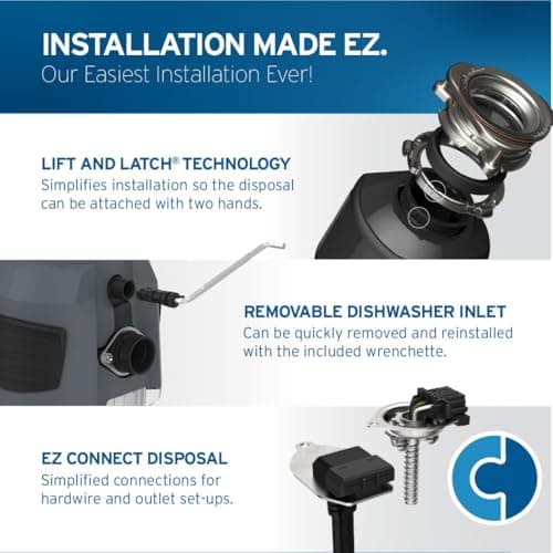 InSinkErator EVOLUTION 1HP 1 HP, Advanced Series Continuous Feed Food Waste Garbage Disposal, Gray