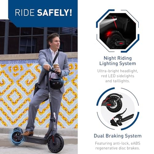 Hiboy S2/S2 Pro/S2 MAX Electric Scooter, 350-500W Motor, 8.5"-10" Solid Tires, 17-40.4 Miles Range, 19 Mph Folding Commuter Electric Scooter for Adults (Optional Seat)