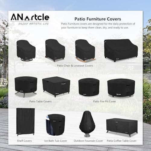 Swivel Patio Chair Covers 2 Pack,Waterproof Heavy Duty Outdoor Chair Covers,Patio Swivel Chair Covers for Outdoor Furniture (30 W x 34 D x 38.5 H inches)Black.