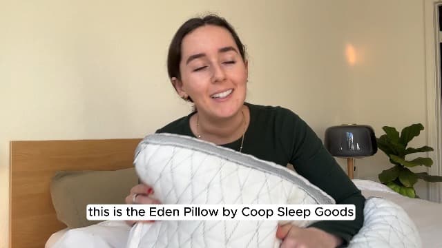 Coop Home Goods Eden Bed Pillow Queen Size for Sleeping on Back, Stomach and Side Sleeper- Medium Soft Memory Foam Cooling Gel - CertiPUR-US/GREENGUARD Gold