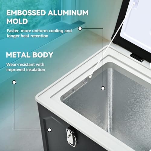 EUHOMY 12 Volt Refrigerator, 69QT Electric Cooler Powered by SECOP, Dual Zone Car Refrigerator -4℉~68℉, 12V Fridge 12/24V DC 110-240V AC, Portable Freezer for Camping, Travel, Boat