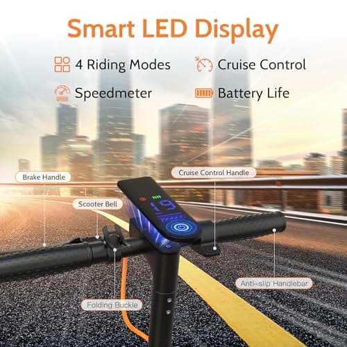 MAXSHOT Electric Scooter Adults & Big Kids, 350W Powerful Motor, Top Speed 16/19MPH, 12/16/19/21Miles Range, 8.5" Solid Tires Folding Commuter Escooter with Dual Suspension for Commuting, APP Control