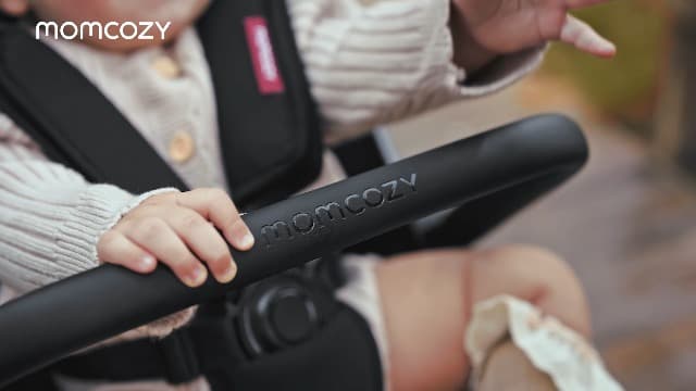Momcozy ClickGo Lightweight Stroller, Compact Travel Stroller for Airplane with One-Click Fold, Baby Stroller and Toddler Stroller with Large Canopy for Kids from 0 Months, Extendable UPF50+ Canopy