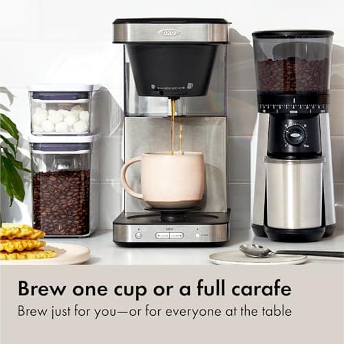 OXO Brew 8 Cup Coffee Maker, Stainless Steel,Black