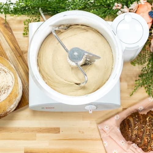 Bosch Universal Plus Stand Mixer 500 Watt, 6.5 Quarts with Wire Whips, Dough Hook & NutriMill Dough Hook Extender Bundle