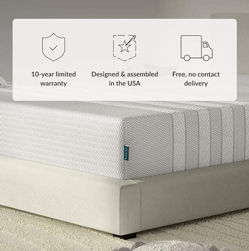 Leesa Full Size Youth Foam Mattress, Medium Firm Firmness, Soothing Foam and Responsive Memory Foam, 10", CertiPUR-US Certified, 100-Night Trial