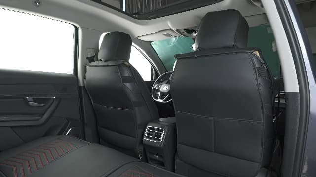 Car Seat Covers,Breathable and Waterproof Leather Seat Covers for Cars,Universal Anti-Slip Driver Seat Cover with Backrest for SUV Pick-up Truck Sedan(Style1,2 PCS Front Seat,Black+Red)
