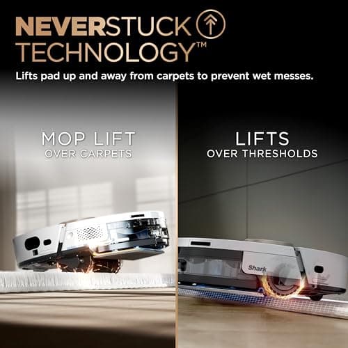 Shark Robot Vacuum & Mop Combo, PowerDetect NeverTouch Pro, Self-Emptying, Self-Refill with Self-Clean Pad Wash & Dry, 60-Day Debris Capacity, 30-Day Refill Tank, 5 PowerDetect Technologies, AV2800ZE