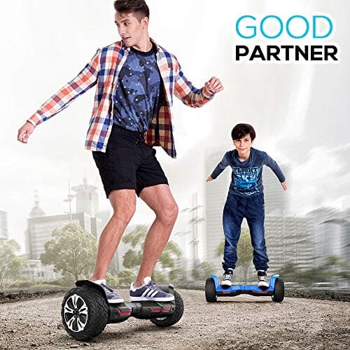 Gyroor Warrior 8.5 inch All Terrain Off Road Scooter with Bluetooth Speakers and LED Lights, UL2272 Certified Self Balancing Scooter