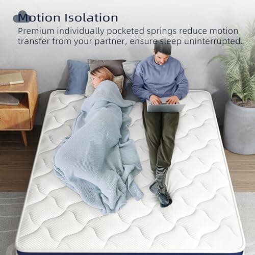Crystli 12 Inch King Size Mattress Bed in A Box, Hybrid Mattress with Zero Pressure Foam, Innerspring for Pressure Relief, Motion Isolation, Medium Firm, CertiPUR-US Certified