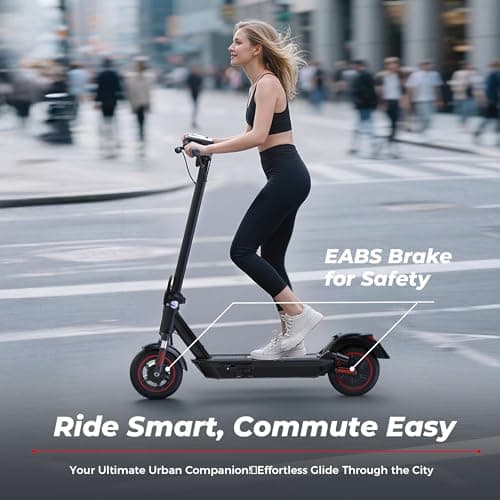 iScooter Electric Scooter Adults, 50/37 Miles Long Range,28 MPH Max Speed, 800W Motor E Scooter Foldable with 10" Pneumatic Tires, Turn Signals, Dual Suspension & Double Brakes, Smart App