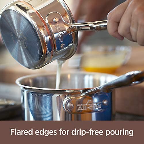All-Clad Copper Core 5-Ply Stainless Steel Cookware Set 10 Piece Induction Oven Broiler Safe 600F Pots and Pans Silver