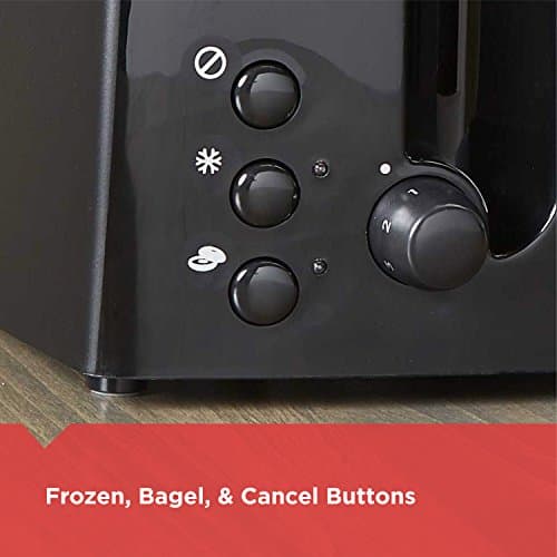 BLACK+DECKER 4-Slice Toaster, TR1410BD, Extra-Wide, 7 Shade Settings, Crumb Trays, Gloss Black