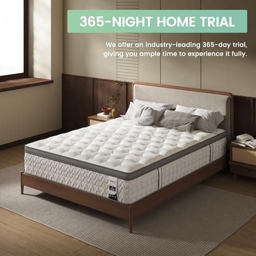 King Mattress 12 Inch, 5-Zone Deep Sleep Firm Mattress with Extra Lumbar & Shoulder Support, Hotel Collection Hybrid Mattresses Pain Relief - Fiberglass Free & No Odor - 365 Night Trial