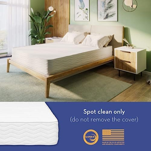 Queen 10.5-Inch GOTS-Certified Organic Latex Hybrid Quilted Mattress - Medium Firm Mattress in a Box with Soft & Organic Cotton Breathable Cover