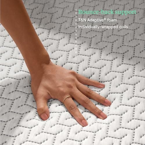 Tuft & Needle Original Hybrid Medium King Mattress, Adaptive Foam, Individually-Wrapped Coils, Cooling Pressure Relief, 100 Night Trial, Fiberglass-Free, CertiPUR-US, 10-Year Limited Warranty