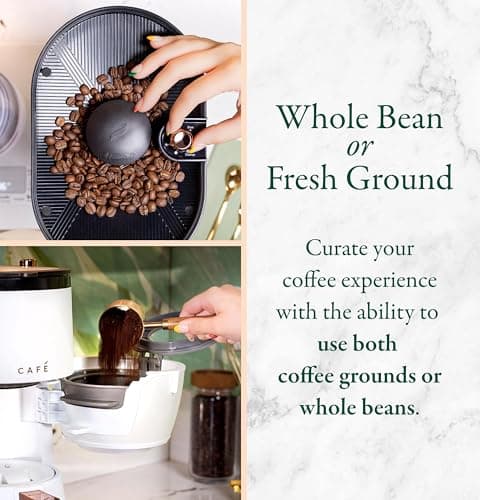 Café Specialty Grind and Brew Coffee Maker, Single-Serve Option, 10-Cup Thermal Carafe, WiFi Enabled Technology, Smart Home Kitchen Essentials, SCA Certified, Barista-Quality Brew, Matte Black