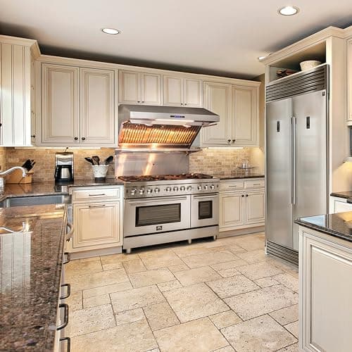 Forno Massimo 48" Freestanding Dual Fuel Range with 8 Sealed Burners 107,000 BTU, Wok Support & Griddle, 6.58 cu.ft. Oven - Modern Design Fuel Range with Pro-Style Handle and Zinc Coated Metal Knobs