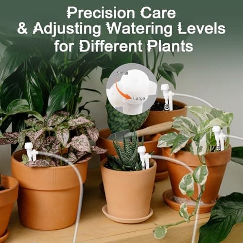 [2025 Upgraded] Automatic Watering System for 15 Potted Plants, Plant Watering Devices, Drip Irrigation System, Automatic Plant Waterer Indoor with Digital Programmable Water Timer
