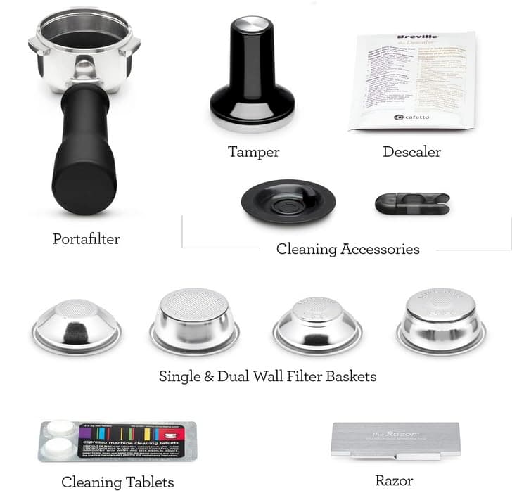 Breville Bambino Plus Espresso Machine Bundle w/ Baratza Encore ESP Espresso Grinder | Black | BEP501BTR1BNA1