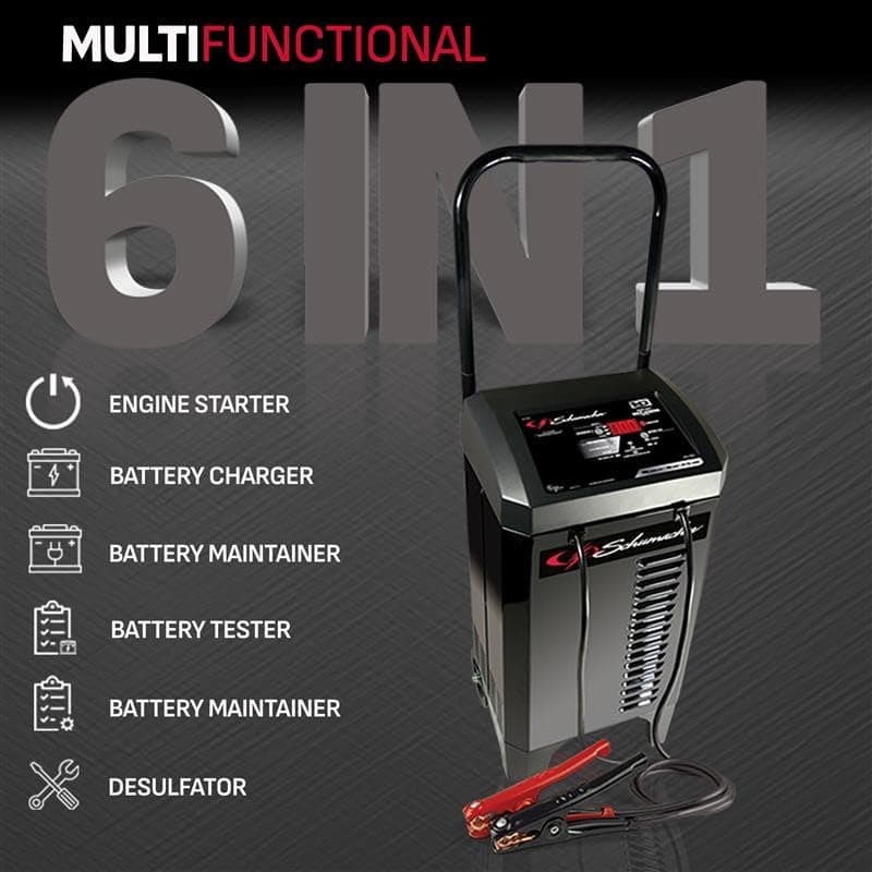Schumacher Electric Fully Automatic Battery Charger & Engine Starter - 6/12 Volt Car Battery Charger, 200 Amp Engine Start & 40 Amp Boost - Alternator Tester with Multi-Stage Charging SC1309