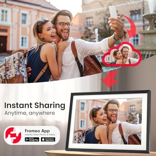 15.6'' Digital Picture Frame with 1920x1080 IPS Touch Screen, 32GB Frameo WiFi Digital Photo Frame, Share Photos/Videos and Send Best Wishes via Free App