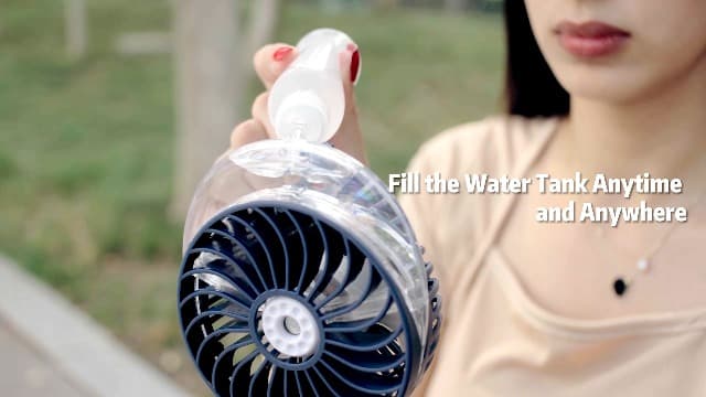 COMLIFE Portable Handheld Misting Fan, 3000mAh Rechargeable Battery Operated, 180° Foldable, Mini Personal Fan with Water Sprayer for Travel, Makeup, Home, Office, Camping, Outdoors