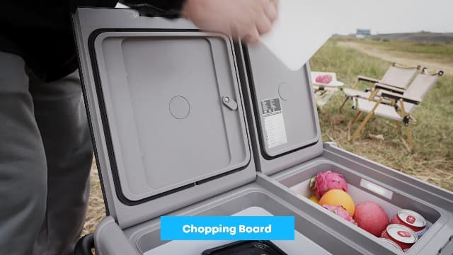 Kohree 12V Car Refrigerator, 53 Quart (50L) Portable Refrigerator, Dual Zone -4℉-68℉ Car Fridge Portable Freezer 12/24V DC and 100-240V AC for RV, Camping,Travel