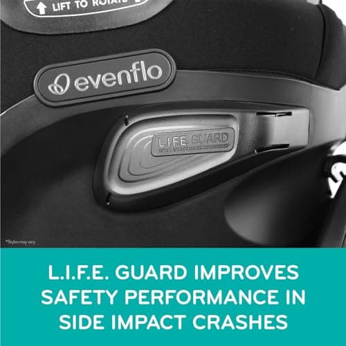 Evenflo Revolve360 Extend All-in-One Rotational Car Seat with Quick Clean Cover (Revere Gray)