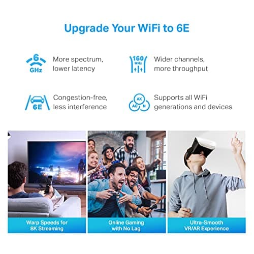 TP-Link Deco XE75 Pro AXE5400 Tri-Band WiFi 6E Mesh System - 2.5G WAN/LAN Port, Covers up to 5500 Sq.Ft, Replaces WiFi Router and Extender, AI-Driven Mesh, New 6GHz Band, 2-Pack