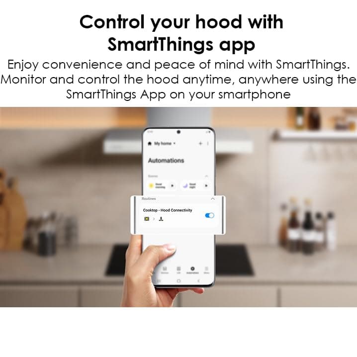 Samsung 36" Bespoke Smart Wall Mount Hood in Clean White, NK36CB600W12AA