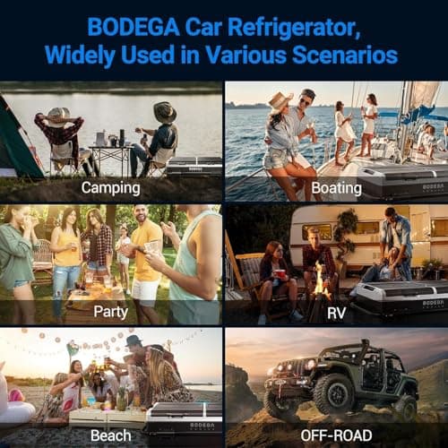 BODEGACOOLER 12 Volt Car Refrigerator, RV Car Fridge Dual Zone APP Control, Portable Freezer,121 Quart (115L) -4℉-68℉ RV Electric Compressor Cooler 12/24V DC &100-240V AC for Outdoor, Camping, Travel