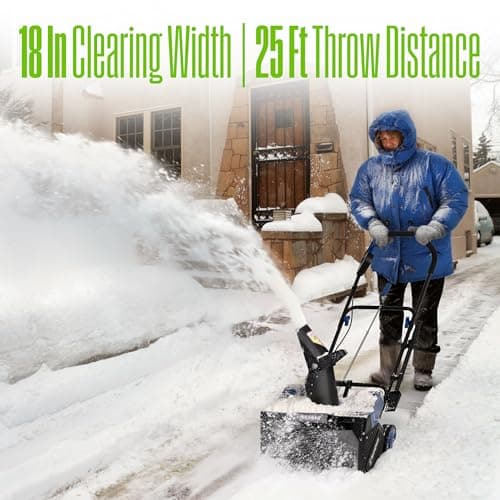 Westinghouse WSnow18 48V Cordless Snow Blower 18 Inch Kit, Steel Auger, LED Light, 1200W Brushless Motor, 25ft Throwing Distance, Plows 650lbs/min, Compatible with Snow Joe Batteries