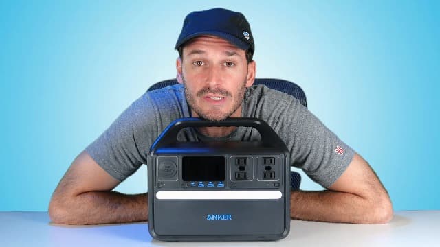 Anker 535 Portable Power Station, 512Wh Solar Generator (Solar Panel Optional) with LiFePO4 Battery Pack, 500W 9-Port Powerhouse, 4 AC Outlets, 60W USB-C PD Output, LED Light for Outdoor Camping, RV