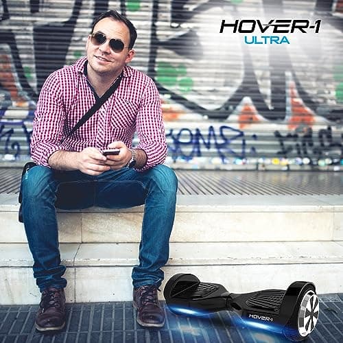 Hover-1 Ultra Electric Hoverboard - 9MPH Top Speed, 9 Mile Range, 400W Motor, Long Lasting Li-Ion Battery, Rider Modes: Beginner to Expert, 5HR Full Charge Self Balancing Scooter