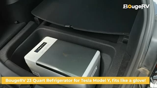 BougeRV 12 Volt Refrigerator 12V Car Fridge 23 Quart Portable Freezer Compressor Cooler 12/24V DC 110~240 Volt AC for Truck Van RV Camper SUV Travel Camping Road Trips Tailgating -8℉~50℉