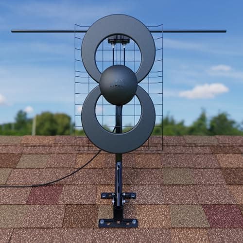 Antennas Direct ClearStream 2V Indoor Outdoor TV Antenna UHF VHF Multi-Directional, 60+ Mile Range, 4K 8K UHD, NEXTGEN TV – w/Reflector, 20-inch Mast